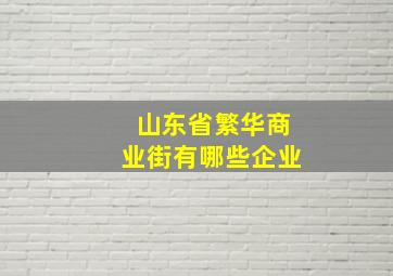 山东省繁华商业街有哪些企业