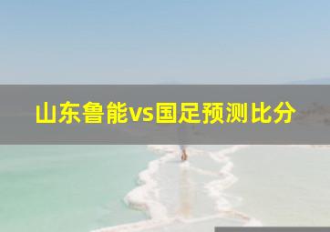 山东鲁能vs国足预测比分