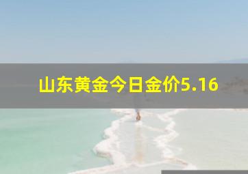 山东黄金今日金价5.16