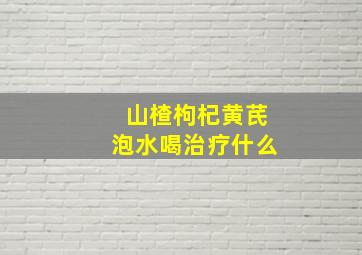 山楂枸杞黄芪泡水喝治疗什么