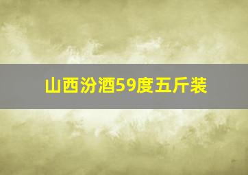 山西汾酒59度五斤装