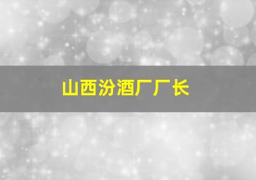 山西汾酒厂厂长