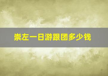 崇左一日游跟团多少钱