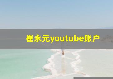 崔永元youtube账户