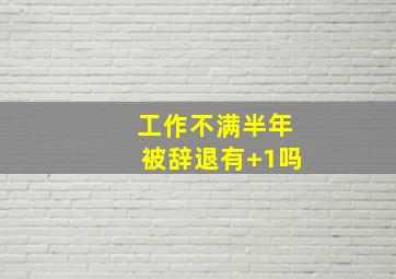 工作不满半年被辞退有+1吗