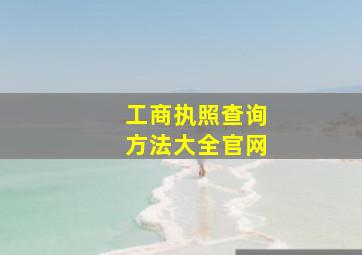 工商执照查询方法大全官网