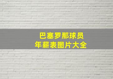 巴塞罗那球员年薪表图片大全