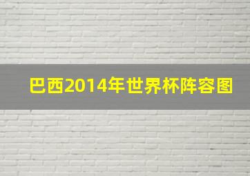 巴西2014年世界杯阵容图