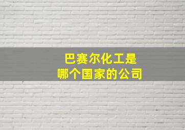 巴赛尔化工是哪个国家的公司