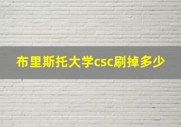 布里斯托大学csc刷掉多少