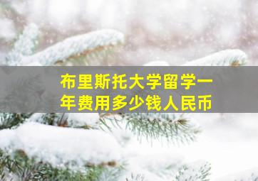 布里斯托大学留学一年费用多少钱人民币