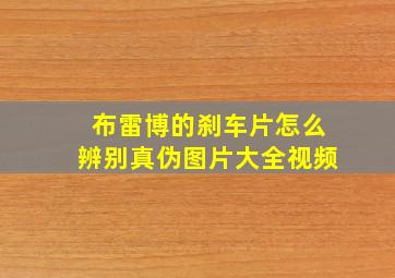 布雷博的刹车片怎么辨别真伪图片大全视频