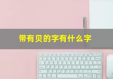 带有贝的字有什么字