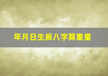 年月日生辰八字算重量