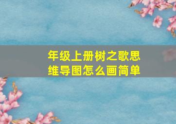 年级上册树之歌思维导图怎么画简单