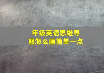 年级英语思维导图怎么画简单一点