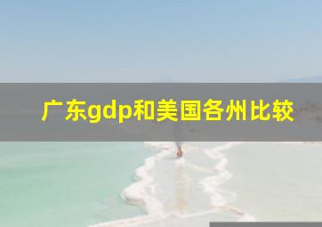 广东gdp和美国各州比较