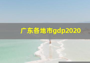 广东各地市gdp2020