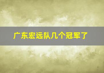 广东宏远队几个冠军了