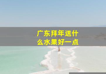 广东拜年送什么水果好一点