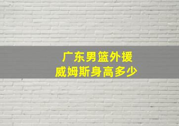 广东男篮外援威姆斯身高多少