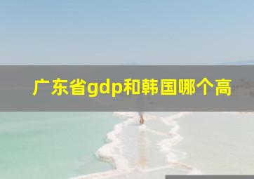 广东省gdp和韩国哪个高