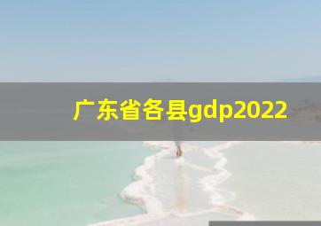 广东省各县gdp2022