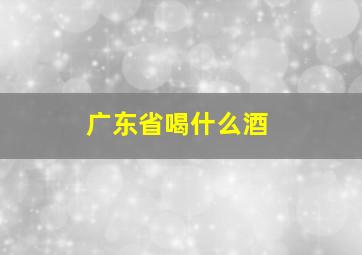 广东省喝什么酒