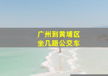 广州到黄埔区坐几路公交车