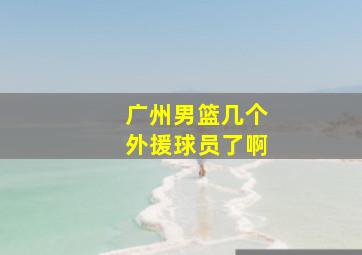 广州男篮几个外援球员了啊