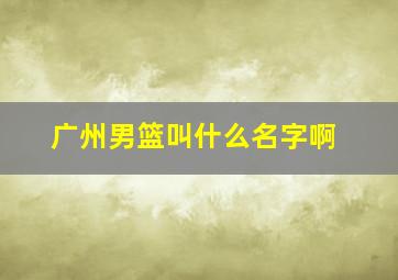 广州男篮叫什么名字啊