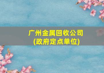 广州金属回收公司(政府定点单位)