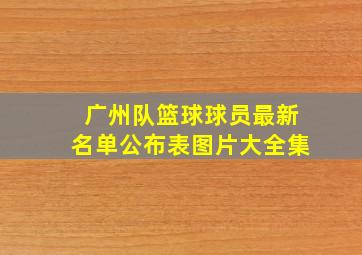 广州队篮球球员最新名单公布表图片大全集