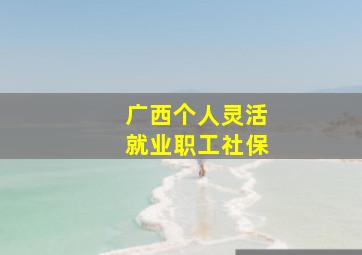 广西个人灵活就业职工社保