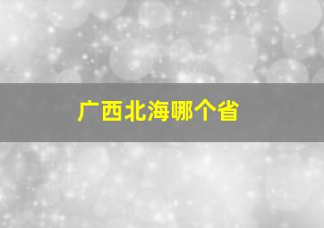 广西北海哪个省