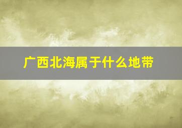 广西北海属于什么地带