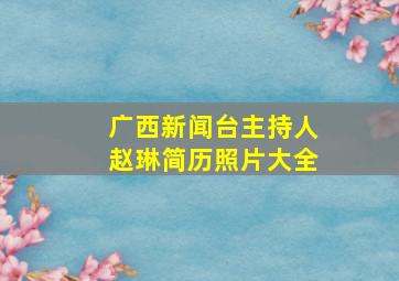 广西新闻台主持人赵琳简历照片大全