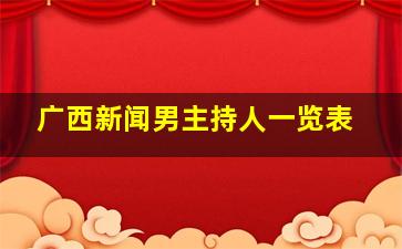 广西新闻男主持人一览表