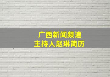 广西新闻频道主持人赵琳简历