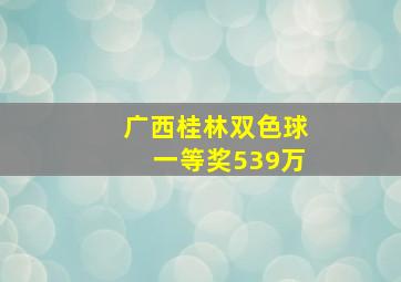 广西桂林双色球一等奖539万