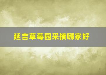 延吉草莓园采摘哪家好