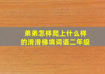 弟弟怎样爬上什么样的滑滑梯填词语二年级