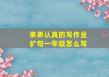 弟弟认真的写作业扩句一年级怎么写