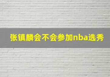 张镇麟会不会参加nba选秀