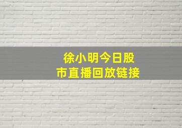 徐小明今日股市直播回放链接