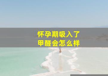 怀孕期吸入了甲醛会怎么样