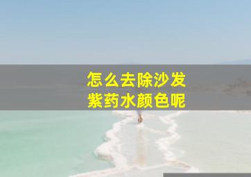 怎么去除沙发紫药水颜色呢