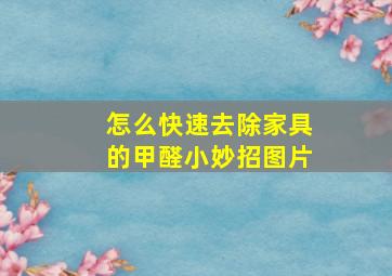 怎么快速去除家具的甲醛小妙招图片