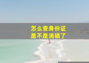 怎么查身份证是不是消磁了