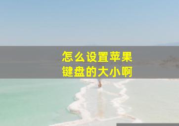 怎么设置苹果键盘的大小啊